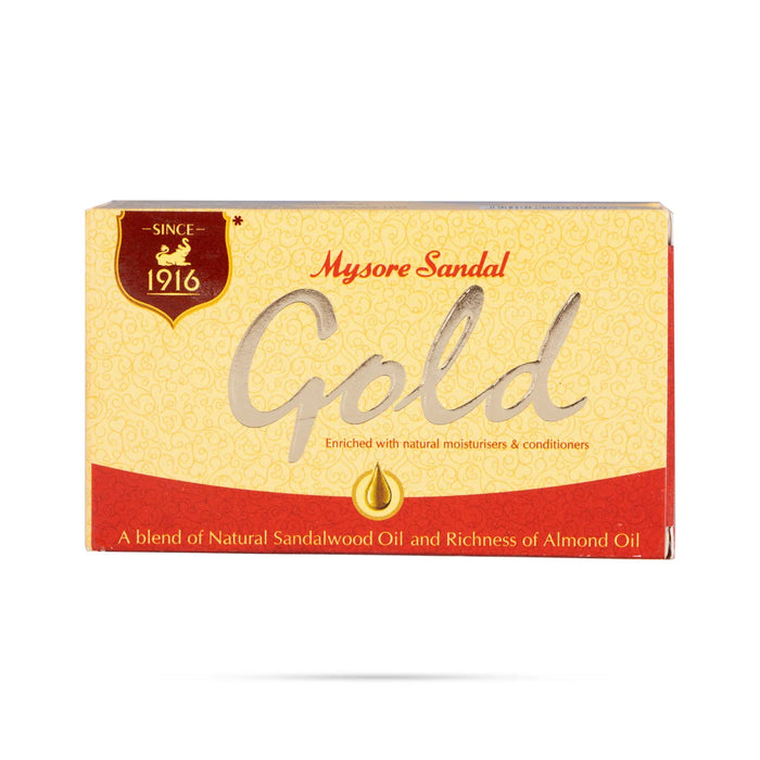 Mysore Sandal Gold Soap - 125 Gms | Natural Moisturisers & Conditioners/ Bathing Soap/ Herbal Soap - Body Care