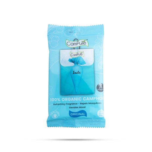 Campure Organic Camphor Insta Original Air Freshener - 30 Gms | Air Purifier/ Car Freshner For Pleasant Aroma - Room Freshener