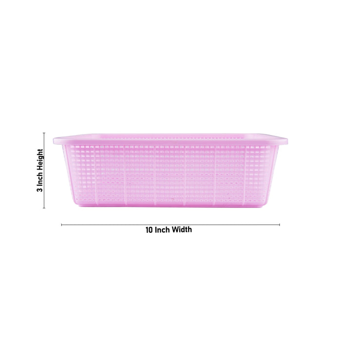 Storage Basket - 3 x 10 Inches | Fruits Basket/ Plastic Basket/ Scottish Basket/ Kitchen Basket for Home