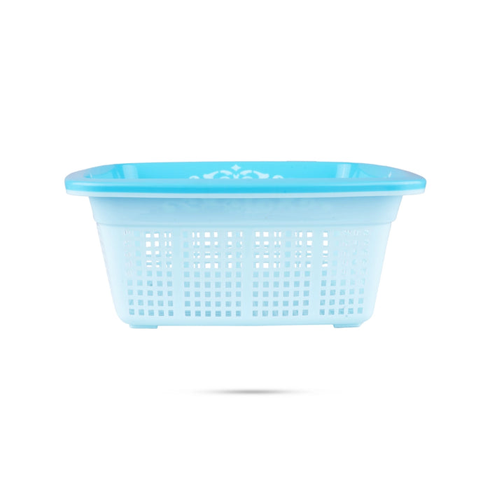 Kitchen Basket - 3.5 x 8.5 Inches | Plastic Basket/ Fruits Basket/ Square Shape Storage Basket for Home