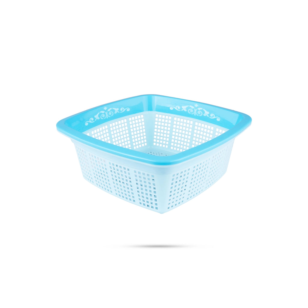 Kitchen Basket - 3.5 x 8.5 Inches | Plastic Basket/ Fruits Basket/ Square Shape Storage Basket for Home