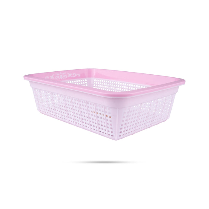 Kitchen Basket - 3 x 10 Inches | Plastic Basket/ Fruits Basket/ Rectangle Shape Storage Basket for Home