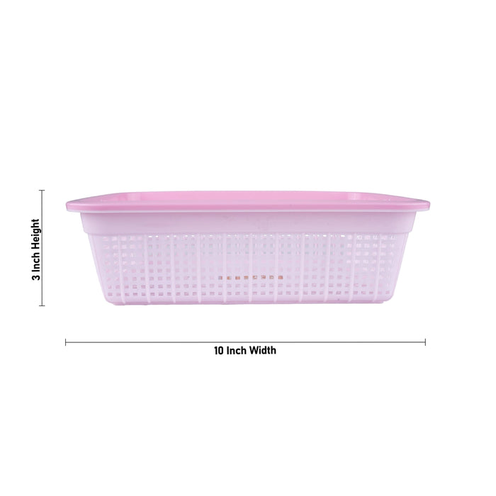 Kitchen Basket - 3 x 10 Inches | Plastic Basket/ Fruits Basket/ Rectangle Shape Storage Basket for Home