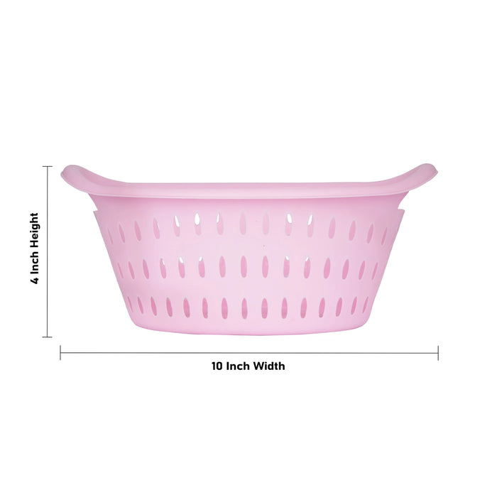 Storage Basket - 4 x 10 Inches | Plastic Basket/ Fruits Basket/ Kitchen Basket for Home