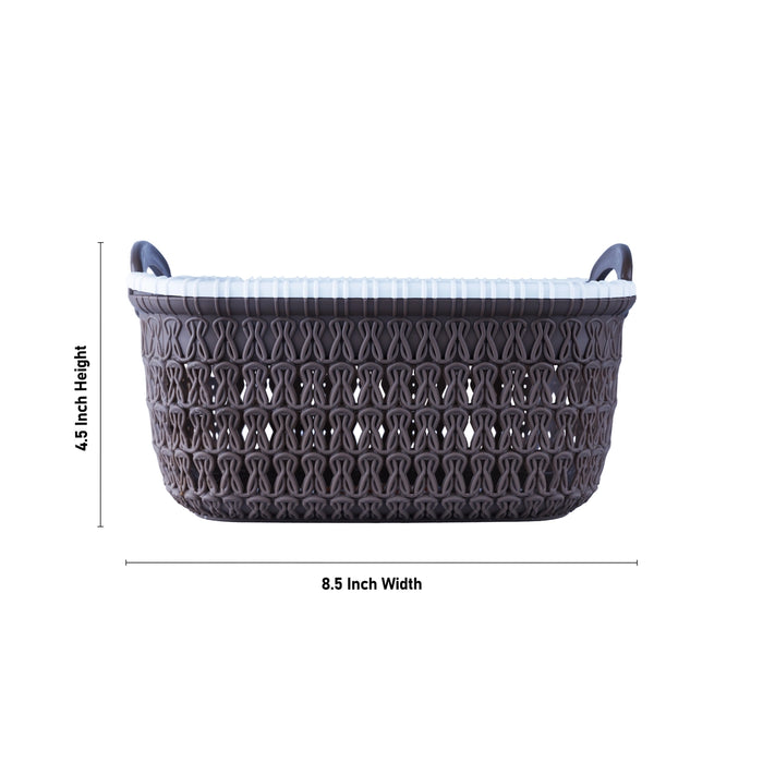 Storage Basket - 4.5 x 8.5 Inches | Plastic Basket/ Fruits Basket/ Marriott Nano Basket/ Kitchen Basket for Home