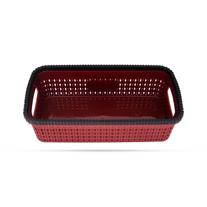 Storage Basket - 3 x 9.5 Inches | Plastic Basket/ Fruits Basket/ Marriott Basket/ Kitchen Basket for Home