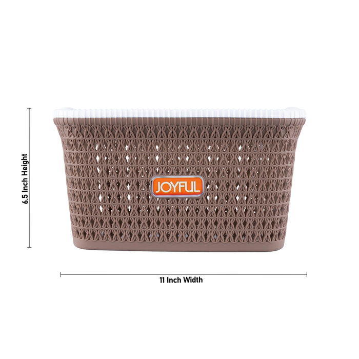 Kitchen Basket - 6.5 x 11 Inches | Rectangle Shape Storage Basket/ Plastic Basket/ Marriott Basket for Home