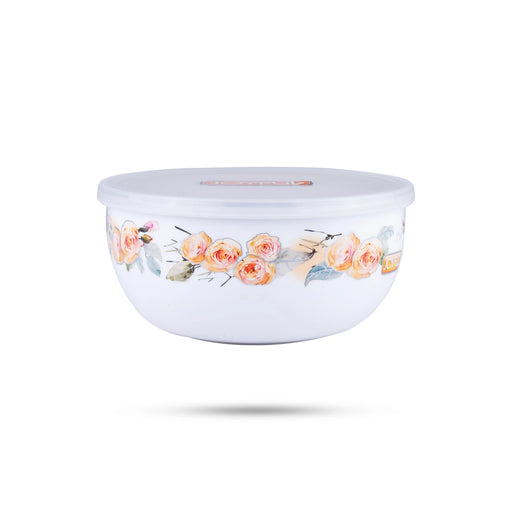 Stainless Steel Bowl With Plastic Lid - 3 x 6 Inches | Stainless Steel Cup With Plastic Lid for Home - Kitchen