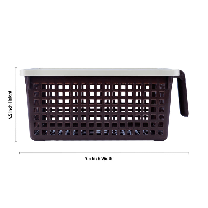 Kitchen Basket - 4.5 x 9.5 Inches | Rectangle Shape Storage Basket/ Plastic Basket/ Handy Basket for Home