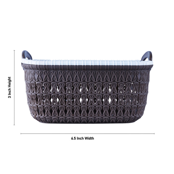 Kitchen Basket - 3 x 6.5 Inches | Rectangle Shape Storage Basket/ Plastic Basket/ Marriott Nano Basket for Home