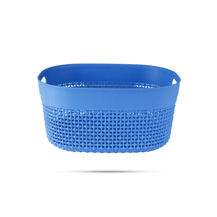 Kitchen Basket With Lid - 5 x 10 Inches | Oval Shape Storage Basket/ Plastic Basket/ Filo Basket for Home - Basket