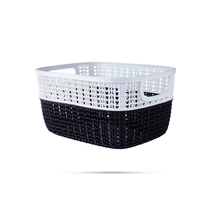 Kitchen Basket With Lid - 5 x 9.5 Inches | Rectangle Shape Storage Basket/ Plastic Basket for Home