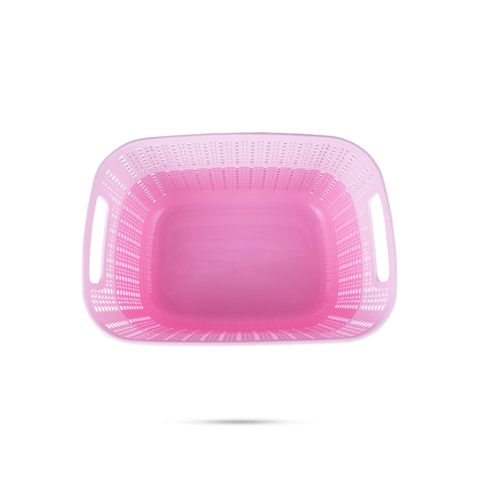 Kitchen Basket With Lid - 6 x 11 Inches | Rectangle Shape Storage Basket/ Plastic Basket for Home