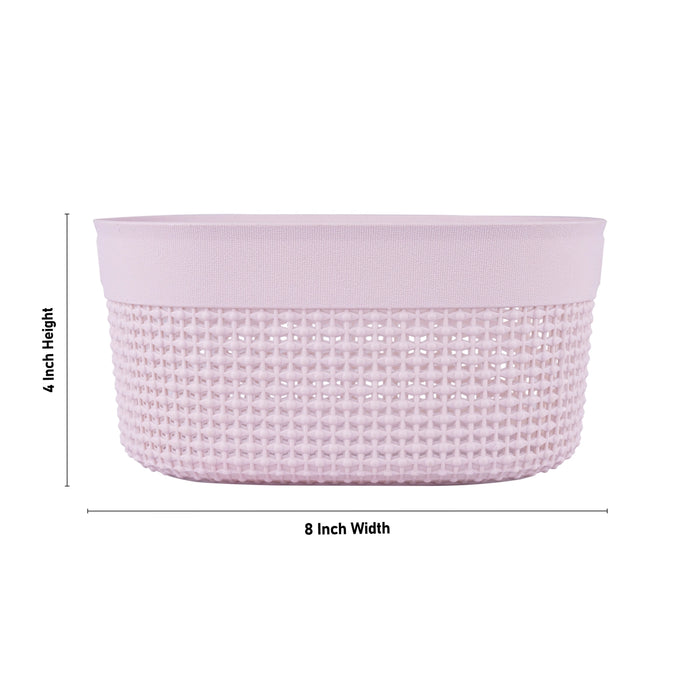 Kitchen Basket - 4 x 8 Inches | Oval Shape Storage Basket/ Plastic Basket/ Filo Basket for Home