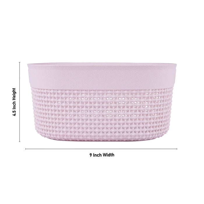 Kitchen Basket - 4.5 x 9 Inches | Oval Shape Storage Basket/ Plastic Basket/ Filo Basket for Home