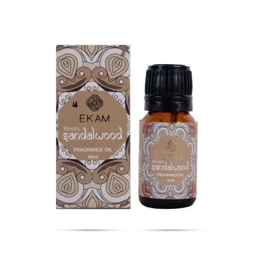 Ekam Fragrance Oil- 10 ml | Sandalwood Perfumed Oil/ Scented Oil/ Home Diffuser Oil For Long Lasting Room Aroma - Room Freshener