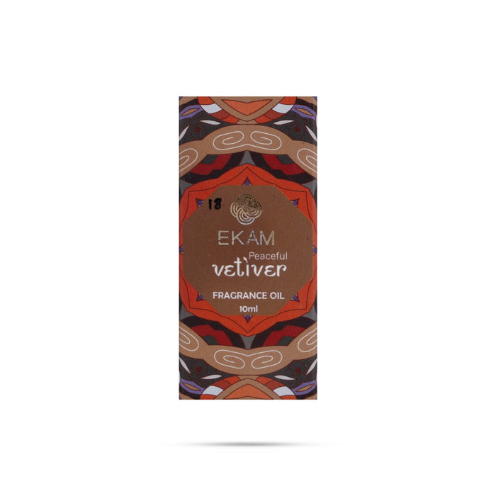 Ekam Fragrance Oil - 10 ml | Vetiver Perfumed Oil/ Scented Oil/ Home Diffuser Oil For Long Lasting Room Aroma - Room Freshener