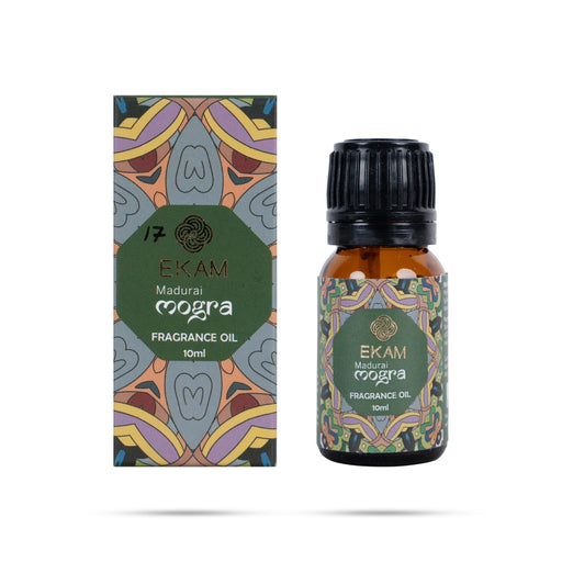 Ekam Fragrance Oil - 10 ml | Mogra Perfumed Oil/ Scented Oil/ Home Diffuser Oil For Long Lasting Room Aroma - Room Freshener