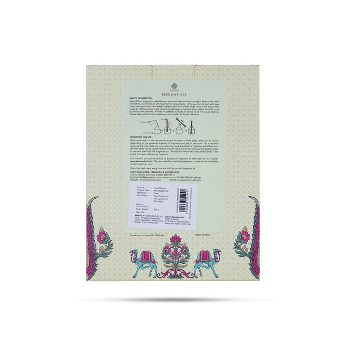 Reed Diffuser- 50ml | Lavender& Sandalwood Oil Diffuser/Aroma Diffuser/Air Freshener For Pleasant Home Fragrance - Room Freshener