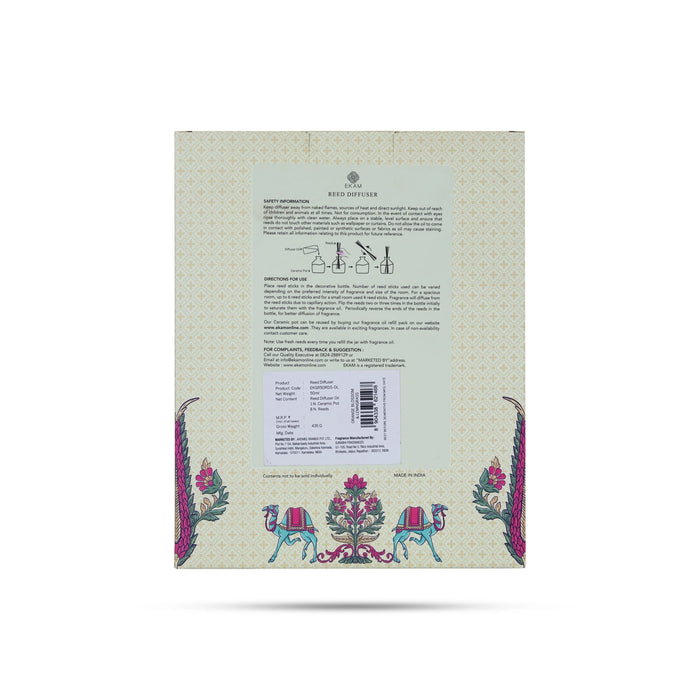 Reed Diffuser - 50ml | Orange Blossom&Lemongrass Oil Diffuser/Aroma Diffuser/ Air Freshener For Home Fragrance - Room Freshener