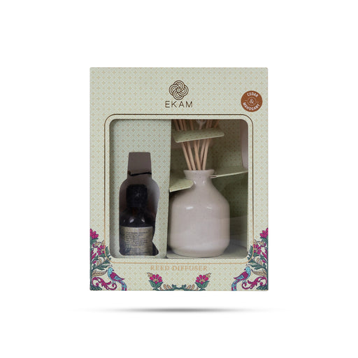 Reed Diffuser - 50ml | Cedar And Mahogany Oil Diffuser/Aroma Diffuser/Air Freshener For Pleasant Home Fragrance - Room Freshener