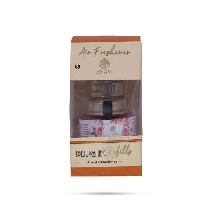 Ekam Air Freshener Oil - 45 ml | Plug In Refill Oil/ Room Freshener/ Rose Perfumed Oil For Home Fragrance - Room Freshener