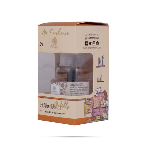 Ekam Air Freshener Oil - 45 ml | Plug In Refill Oil/ Room Freshener/ Mahogany Perfumed Oil For Home Fragrance - Room Freshener