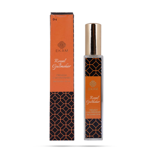 Ekam Premium Car Freshner- 50 ml | Royal Gulmohar Car Air Freshener/Car Fragrance/Car Perfume For Pleasant Drive - Car Stand & Car Accessories