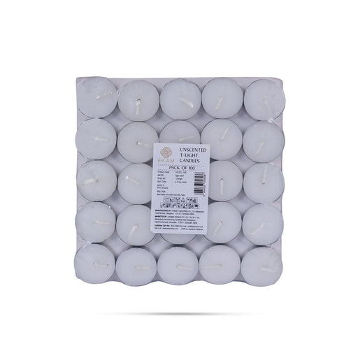 Unscented T Light Candle Set - Pack Of 100 | Tea Light Candle/ Unscented Candles For Events & Festive Decor - Candles