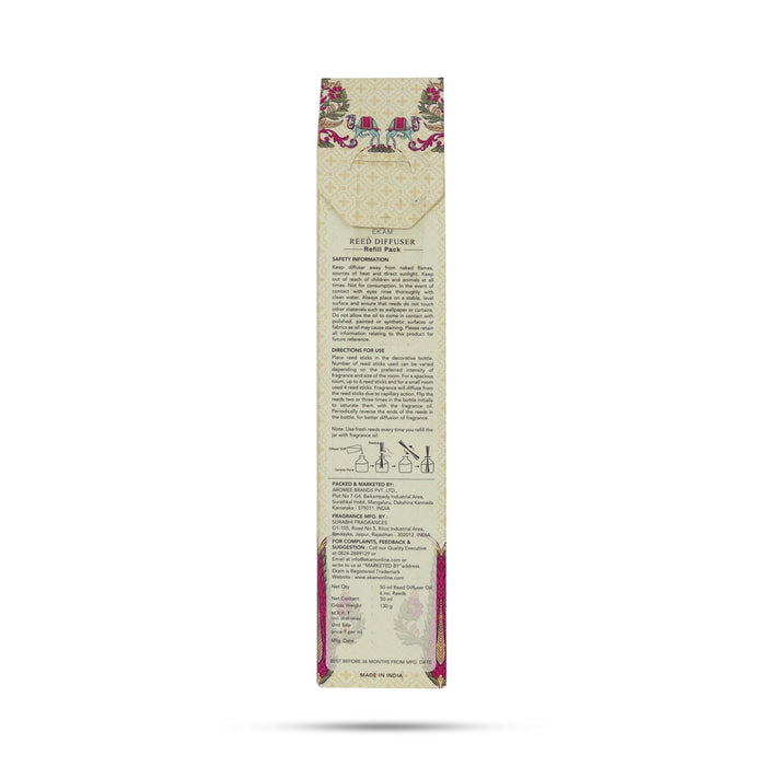 Reed Diffuser Refill Oil Pack- 50 ml | Jasmine & Freesia Home Diffuser Oil/ Air Freshener For Lasting Aroma - Room Freshener