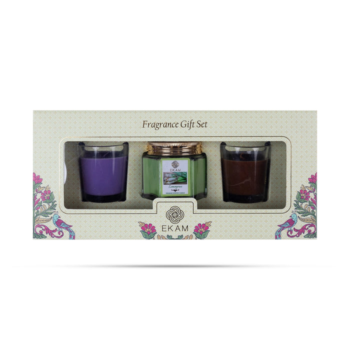 Shot Glass Candle Jar Set | Lavender & Sandalwood/Cedar & Mahogany/ Air Freshener Glass Candle For Fragrant Home - Candles