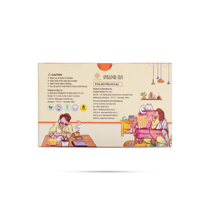 Ekam Air Freshener Oil | Pack Of 3/ Plug In Refill Oil/ Rose/ Lemongrass/ Jasmine Perfumed Oil For Home - Room Freshener