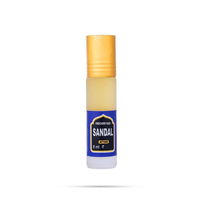 Sandal Attar Perfume Roll On - 8 ml | Attar Fragrance/ Chandan Roll On Fragrance Oil For Calmness & Fresh Feel - Perfume