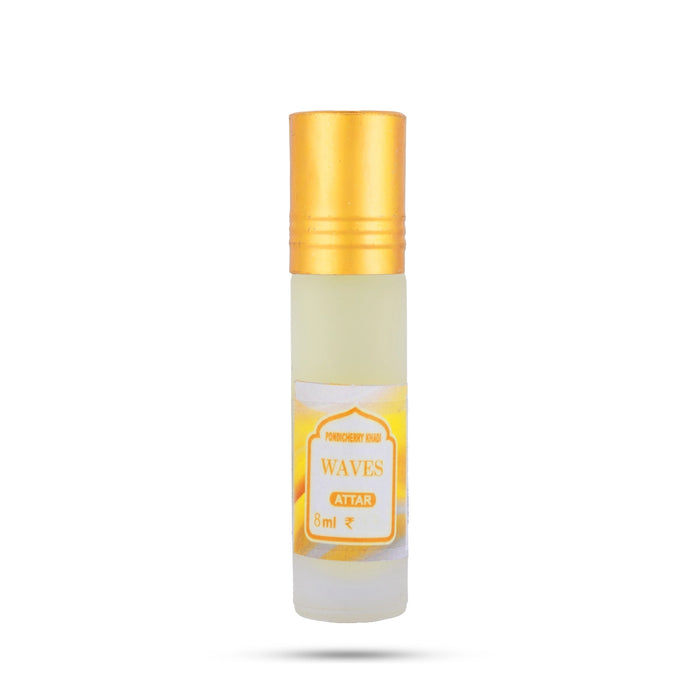 Waves Attar Roll on Perfume - 8 ml | Scent / Attar Perfume Oil For Refreshing Aroma
