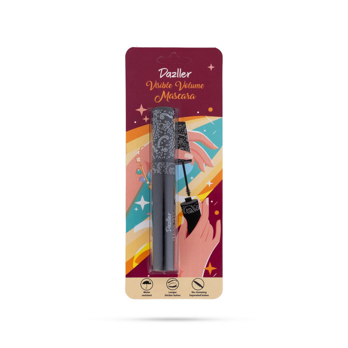 Dazller Visible Volume Mascara - 8 Gms | Volume & Lengthening / Eye Makeup / Defined Lashes & Smudge Proof