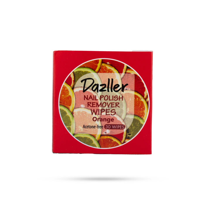 Dazller Nail Polish Remover Wipes - 30 Pcs | Instant Nail Paint Remover Pads / Acetone Free & Travel Friendly - Cosmetics