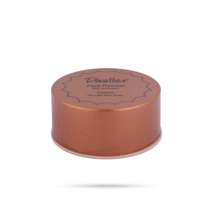 Dazller Face Powder With Sun Screen - Cream Tone - 30 Gms | Face Powder / Powder for Light Skin Tones - Cosmetics
