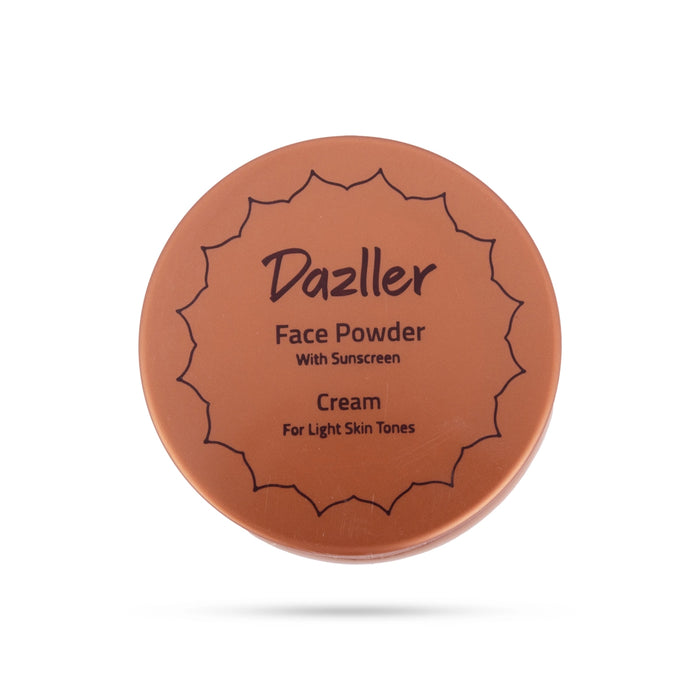 Dazller Face Powder With Sun Screen - Cream Tone - 30 Gms | Face Powder / Powder for Light Skin Tones - Cosmetics
