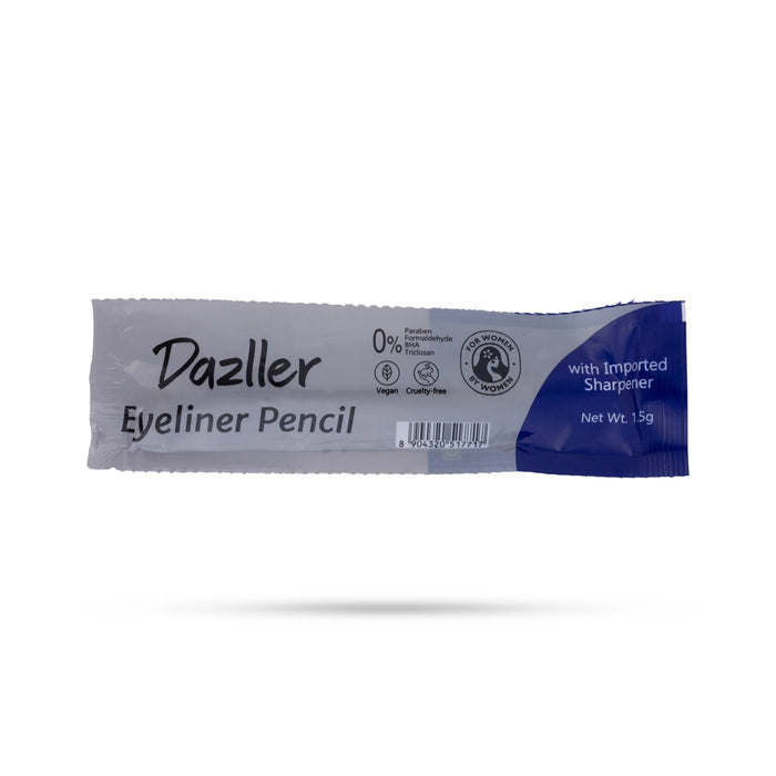 Dazller Eyeliner Pencil - 1.5 Gms | Eye Makeup/ Eyeliner Pencil With sharpener / Use For women Eye Styling - Cosmetics