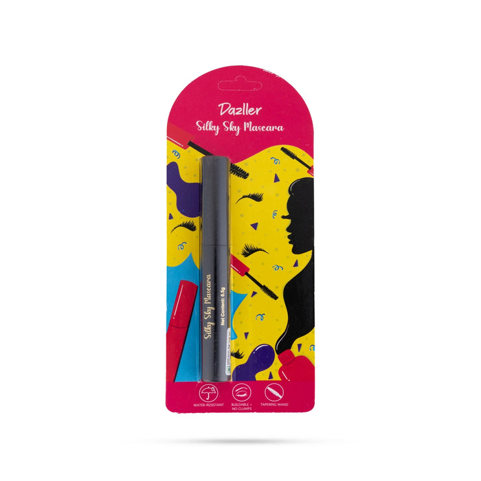 Dazller Silky Sky Mascara - 6.5 Gms | Eye Makeup / Smudge Proof & Defined Lashes