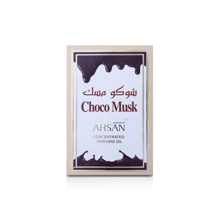 Choco Musk Ahsan Concentrated Perfumed Oil - 22 ml | Scented Oil/ Fragrance Oil For Warm And Sweet Aroma - Perfume
