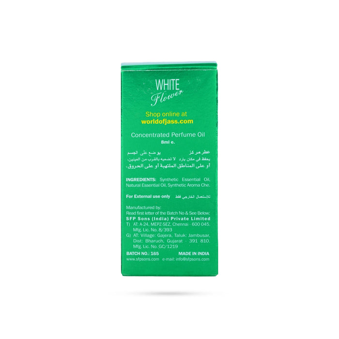 White Flower Perfume - 8 ml | Attar Fragrance / Elegant Scent for Daily Wear