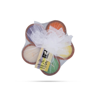 Fragranced Aromatic Candle Set - 5 Pcs | Iris Home Fragrances/ Scented Candles For Room Fragrances