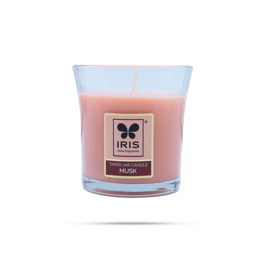 Musk Taper Candle Jar - 110 Gms | Iris Home Fragrances/ Iris Room Fragrance/ Shot Glass Candle Jar for Home - Candles