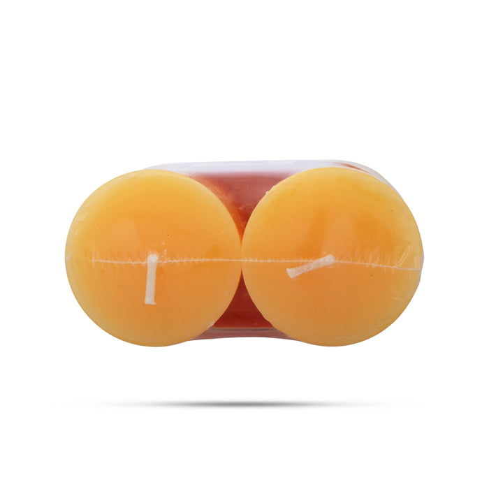 Iris Set of 2 Fragranced Pillar Candle - Mango Sorbet - 260 Gms | 2 Pcs/ Iris Home Fragrances - Candles