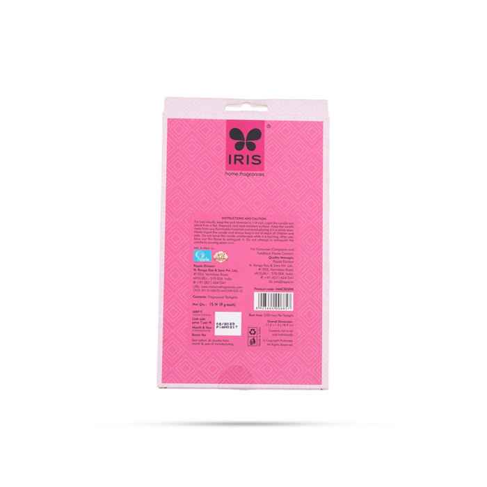 Fragranced Tealights - Damask Rose | 15 Pcs/ Iris Home Fragrances - Candles