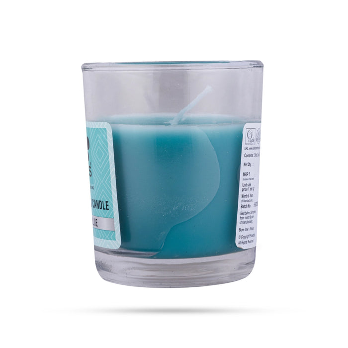 Cool Blue Fragrance Candle - 40 Gms | Iris Home Fragrances Shot Glass Candle for Home Decoratio - Candles