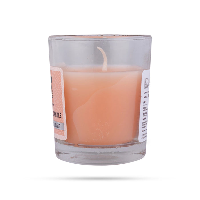 Peach Pomegranate Fragrance Candle - 40 Gms | Iris Home Fragrances Shot Glass Candle for Home Decoration - Candles