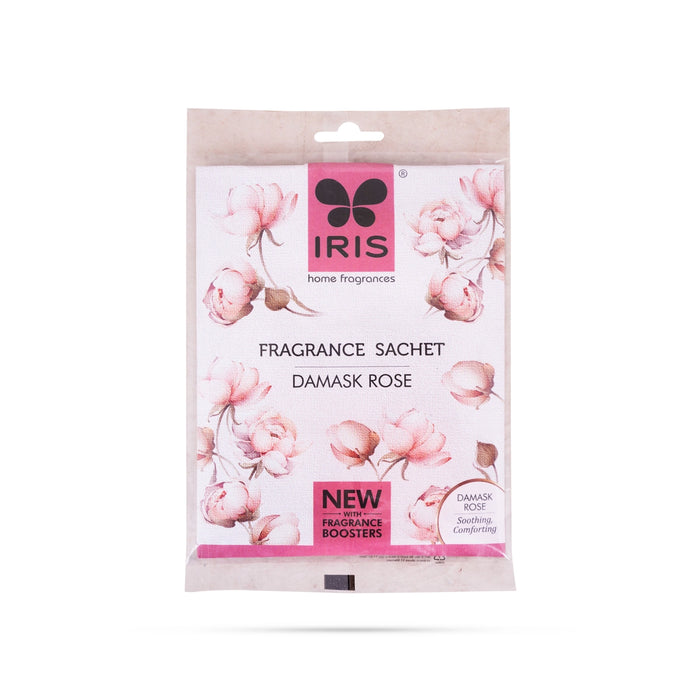 Iris Damask Rose Fragrance Sachet - 10 Gms | Soothing, Comforting/ Iris Home Fragrances