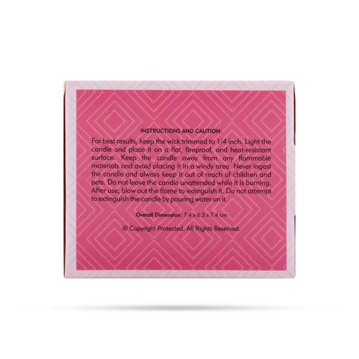 Scented Candle Jar- 110 Gms | Glass Candle/ Damask Rose Home Fragrances/ Room Freshener Candle For Soothing Aroma